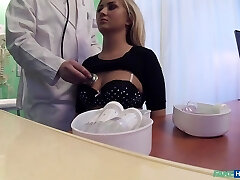 Ultra-kinky doctor wants to pound Cayla Lyons on the bed during the visit
