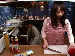 Nymphomaniac japanese milf cheats on hubby right in front of ihm!
