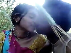 northindia girl show off outdoor and spray girl touch