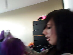 Emo girls fuck cute raver girl