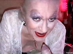 Joy deep throats my cock and gets a cum facial