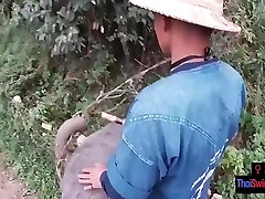 Elephant Riding In Thailand With Nasty Teen Couple
