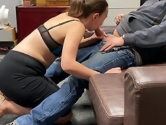 Boss Said We Need This Contract So I Throated Him Off And Guzzled His Cum