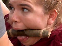 Cutie in the woods bound up and caned by her new master Cutie in the woods bound up and caned by her new master