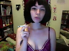 hot smoking cam girl