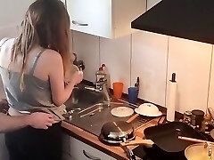 18yo Nubile Sister Fucked In The Kitchen While The Family is not home