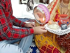 Karwa chauth special 2022 indian hardcore desi husband fuck her wife hindi audio with dirty talk