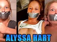 Lil Redhead Alyssa Hart Duct Tape Gagged In Three Hot Gag Fetish Flicks