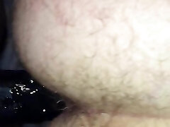 My girlfriend fucks me with her strap dildo black dildo