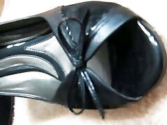 Ma femme's sexy en cuir verni noir talon haut Ma femme's sexy en cuir verni noir talon haut