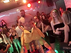 Everybody in the club wants to get attention so they start a gang fuckfest Everybody in the club wants to get attention so they start a gang fuckfest