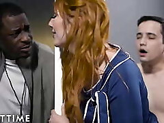 ADULT TIME - Lauren Phillips'_ Husband Nearly Catches Her Drilling A College Girl!