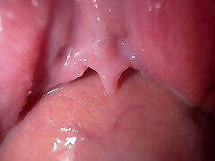 Close-up fuck with teenage stepsister, amazing creamy pussy