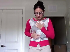 Natural tits & figure, standing getting off (III)