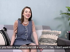 Super-hot brunette virgin babe Nevet first time casting Super-hot brunette virgin babe Nevet first time casting