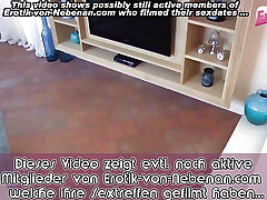 German slim blonde teen does oral job at ugly man