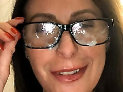 Jizz on Lara's Glasses at LarasPlayground Jizz on Lara's Glasses at LarasPlayground