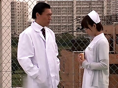 Horny Japanese girl in Super-sexy Nurse, Handjob JAV scene