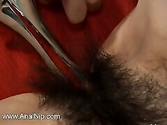 Deep anal sex with hairy japanese babe