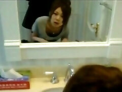 Korean Nubile GF Quickie in Bathroom!