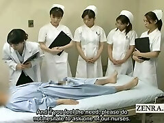Subtitled CFNM Japanese doctor nurses blowage seminar