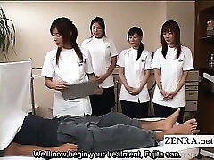 Subtitled CFNM Japanese beefstick health clinic seminar