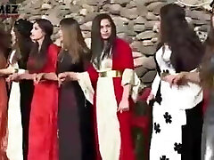 Kurdish dance of beautiful Kurdish damsels in Kurdish clothes