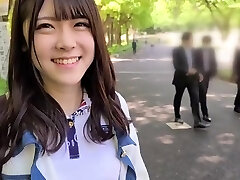 Nice Japanese pornstar Akari Minase luvs cock of her boyfriend after a long walk