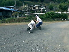 Beautiful Japanese teens get their hairy pussies plowed in sex at daddy's house!