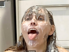 Hilarious Cum Bukkake (Fake Homemade Cum) - It goes Everywhere! Hilarious Cum Bukkake (Fake Homemade Cum) - It goes Everywhere!