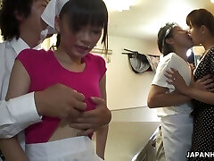 Shaggy pussy of lovely Chinese gal Akubi Yumemi is fucked missionary style