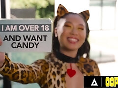 Korean teen over Eighteen Kimmy Kimm goes wild on huge trunk of Charles Dera