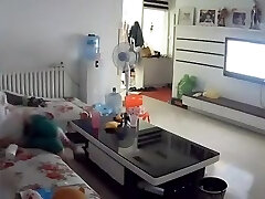 Japanese couple living room sex video