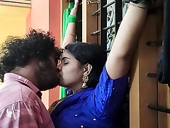 Kerala half saree Bondage & Discipline forearm on window and hot romance with pussy and ass lick romance, Mallu hot intercourse by Vaishnavy and Sharun Raj