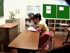 Hidden cam films a pretty chick having fun with her professor