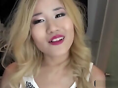 Blonde Asian Gf Gives Head And Pounds