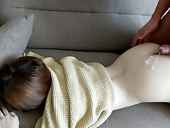 Stepbrother Fucks His Gorgeous and Sexy Sis with cumshot on ass