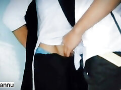 Desi pakistani school student leaked fuckfest MMS movie in Hindi audio, Desi pak collage student hot romantic sex in collage