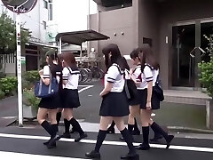 Nipponese Unrighteous Schoolgirls Upskirt Fetish In Crazy