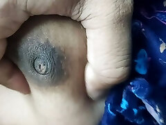 My wife Vaishu's Bosoms and nipple press