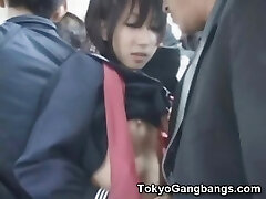 Asian Student Fingered in Public!