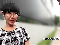 Ugly Korean Cougar with Glasses in Japan