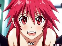 Manga Porn redhead gets penetrated by three guys