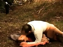 Japanese teen in school uniform shoved in her furry quim