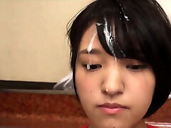 Jav Idol Kamiya Mitsuki Gets Meaty Bukkake