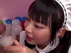 Airi Natsume Looking Sexy A In Maid Costume Drinks Cum From A Glass Airi Natsume Looking Sexy A In Maid Costume Drinks Cum From A Glass