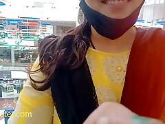 Sloppy Telugu audio of hot Sangeeta's second  visit to mall's washroom,  this time for shaving her cooter