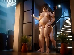 Overwatch - Pregnant Mei Thigh Fuck-a-thon (Animation with Sound)