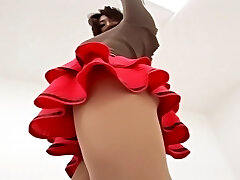 Disgrace on Shinkosha Shiori ! spycam enjoys her satin panties: upskirt view 2