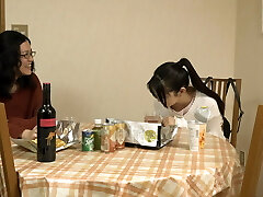 She gave daughter's buddy a drink containing a diuretic and blocked off the bathroom! Part4